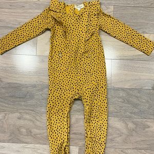 Jessica Simpson baby girl overalls+headband sz 24 mon